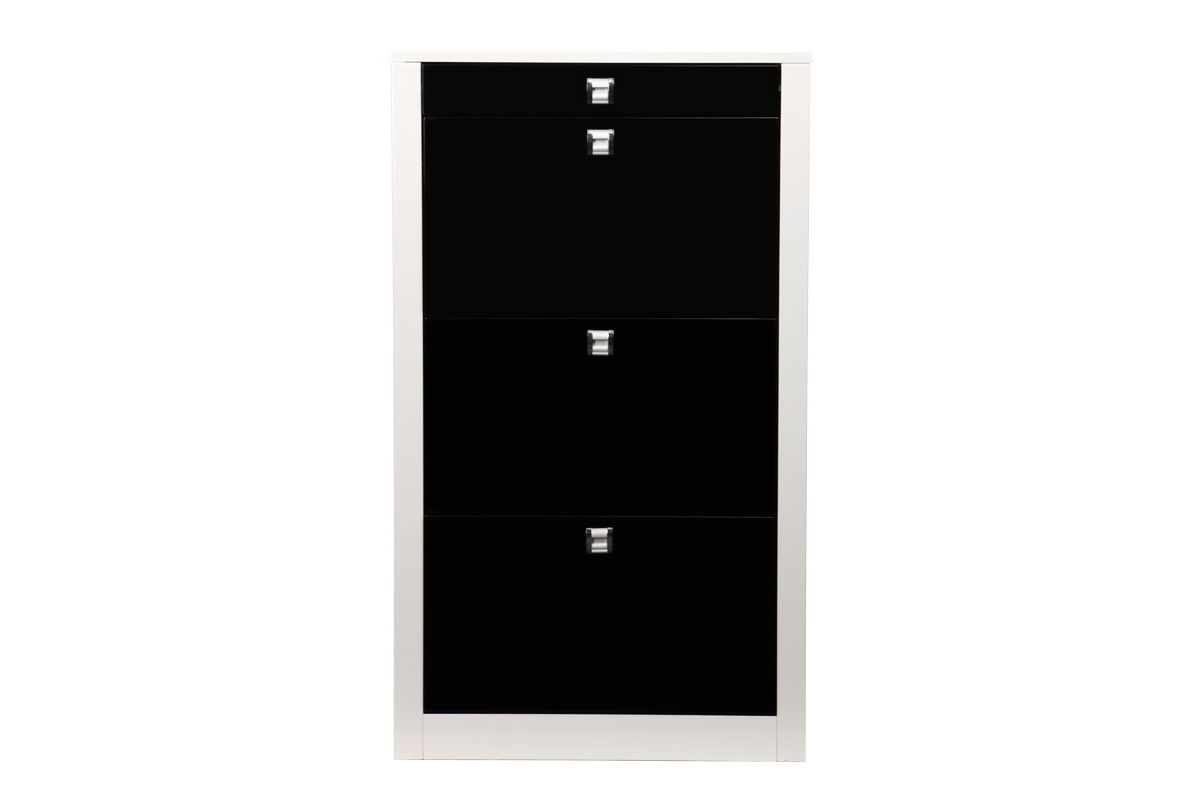Scarpiera design laccata nera DEVA