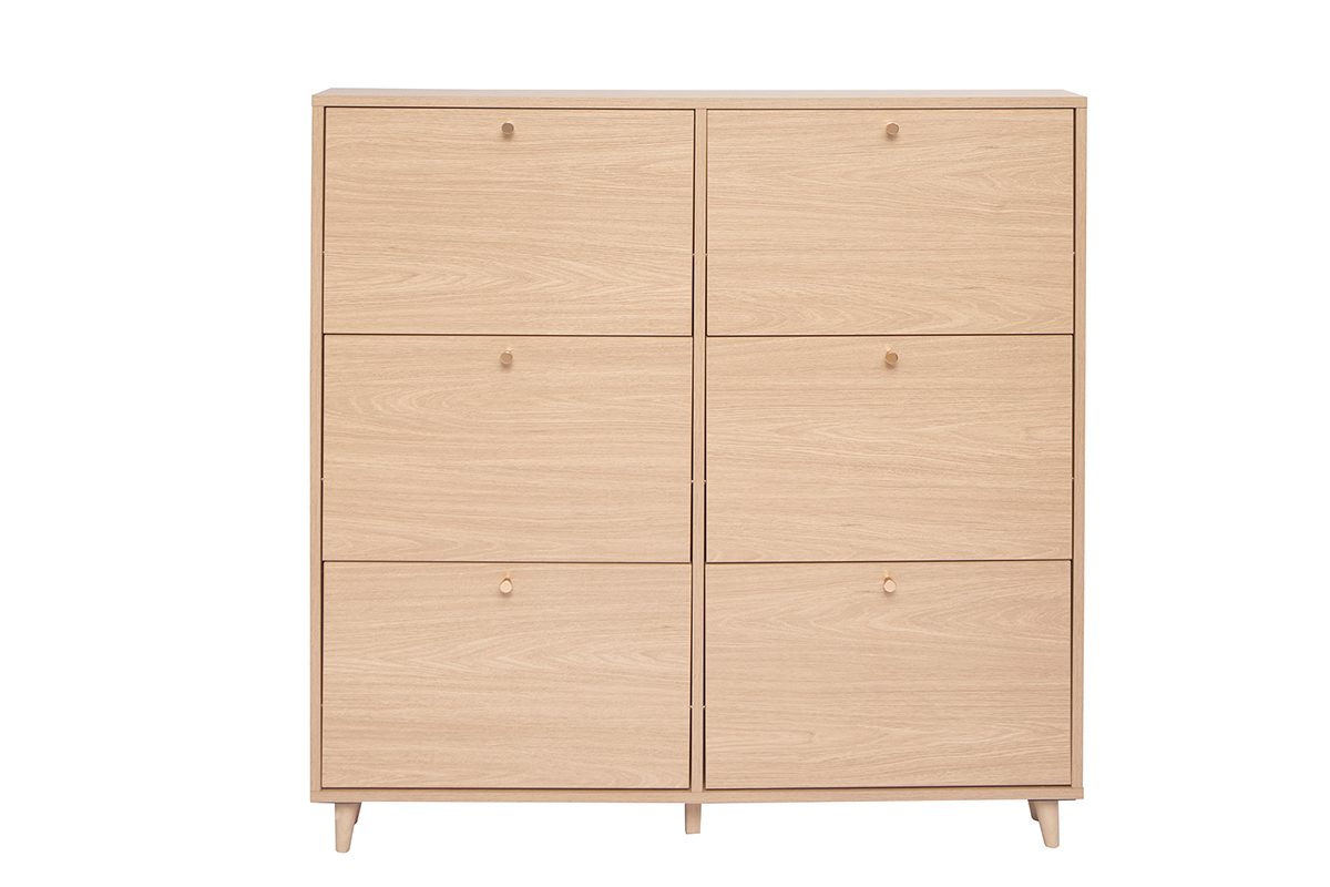 Scarpiera finitura legno chiaro rovere L126 cm SILVESTRE