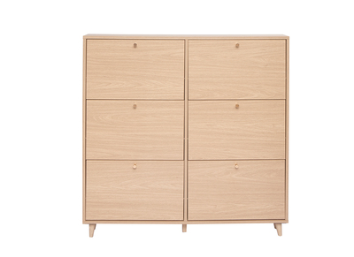 Scarpiera finitura legno chiaro rovere L126 cm SILVESTRE