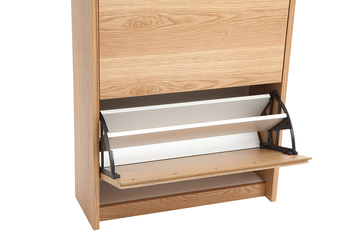 Scarpiera scandinava 4 scomparti in quercia ZAPPA