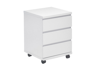 Schedario a rotelle bianco laccato brillante SKIVE