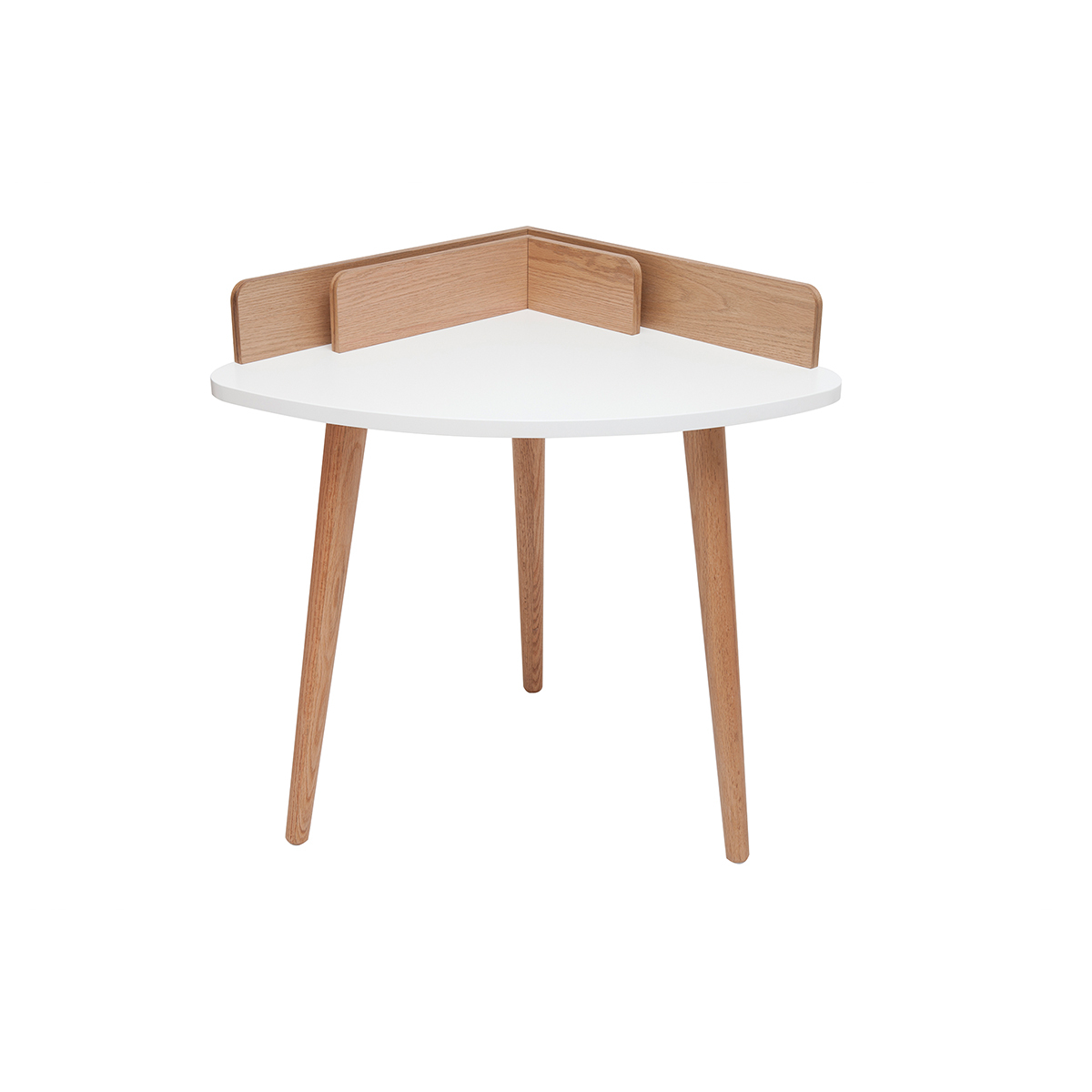 Scrivania angolare scandinava legno e bianco TOGARY - Miliboo & Stéphane Plaza
