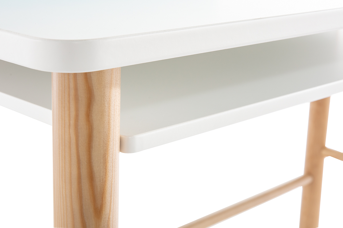 Scrivania bambino con banco blu e legno chiaro BERTY