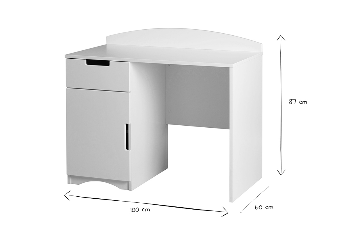 Scrivania bambino con cassettiera bianco ANTONIN
