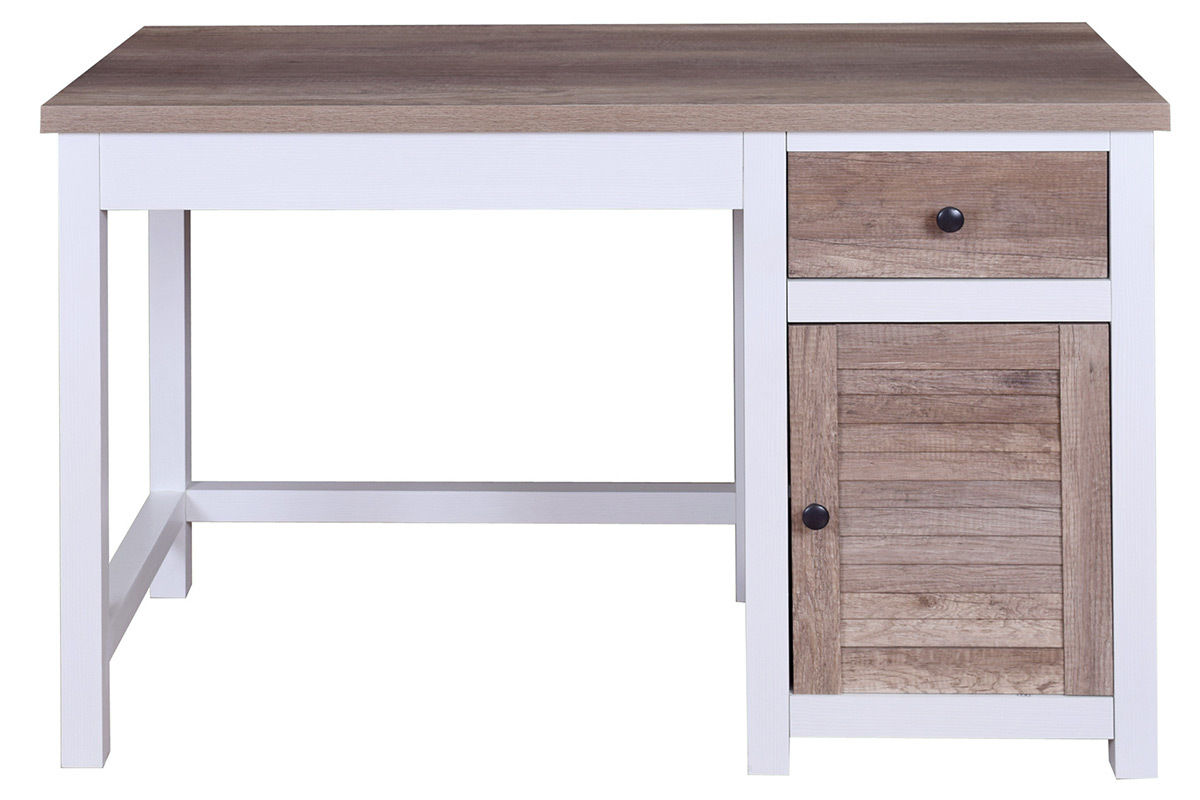 Scrivania con spazi per riporre i propri oggetti in legno Bianco PAGNOL