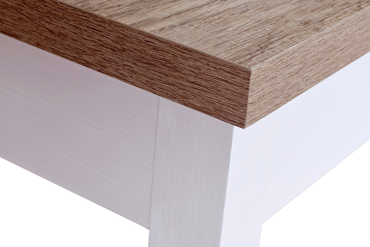 Scrivania con spazi per riporre i propri oggetti in legno Bianco PAGNOL