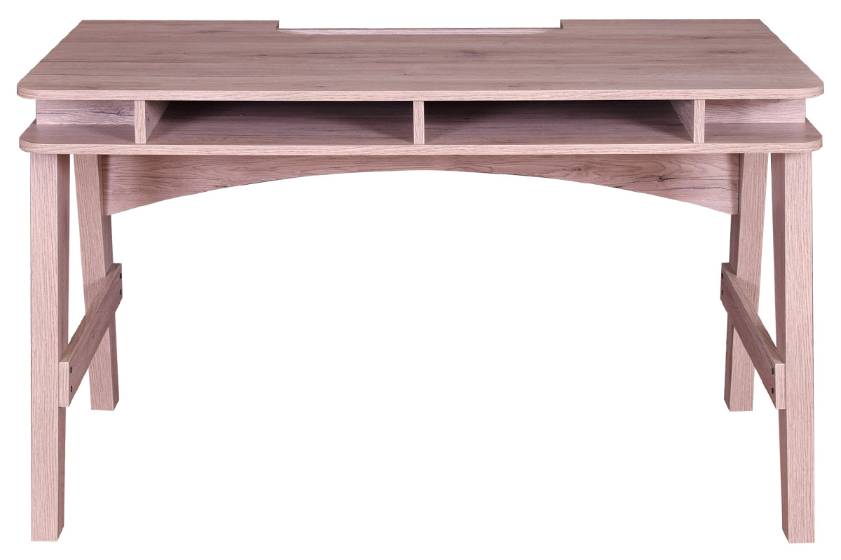 Scrivania con vano portaoggetti decorativo in legno ACE
