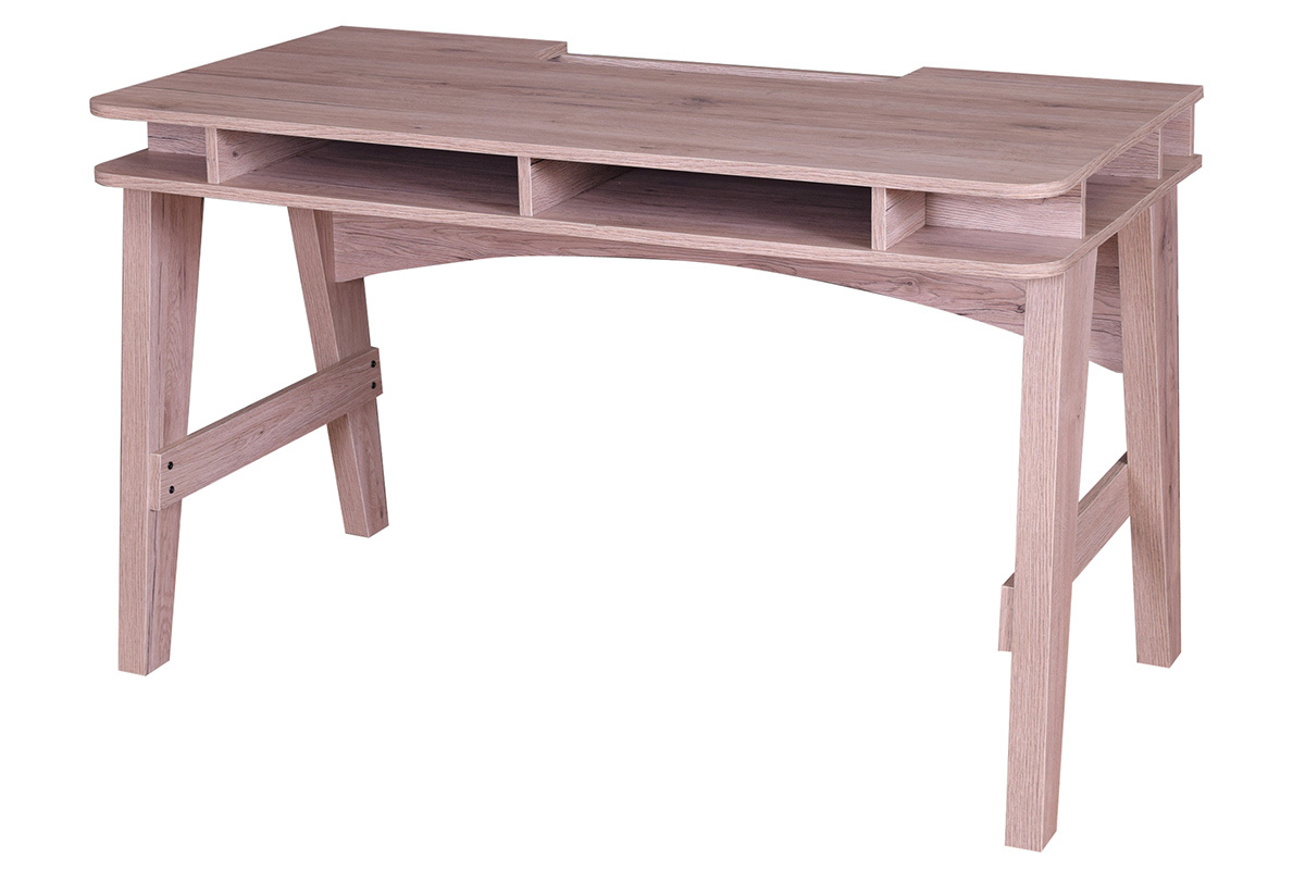 Scrivania con vano portaoggetti decorativo in legno ACE