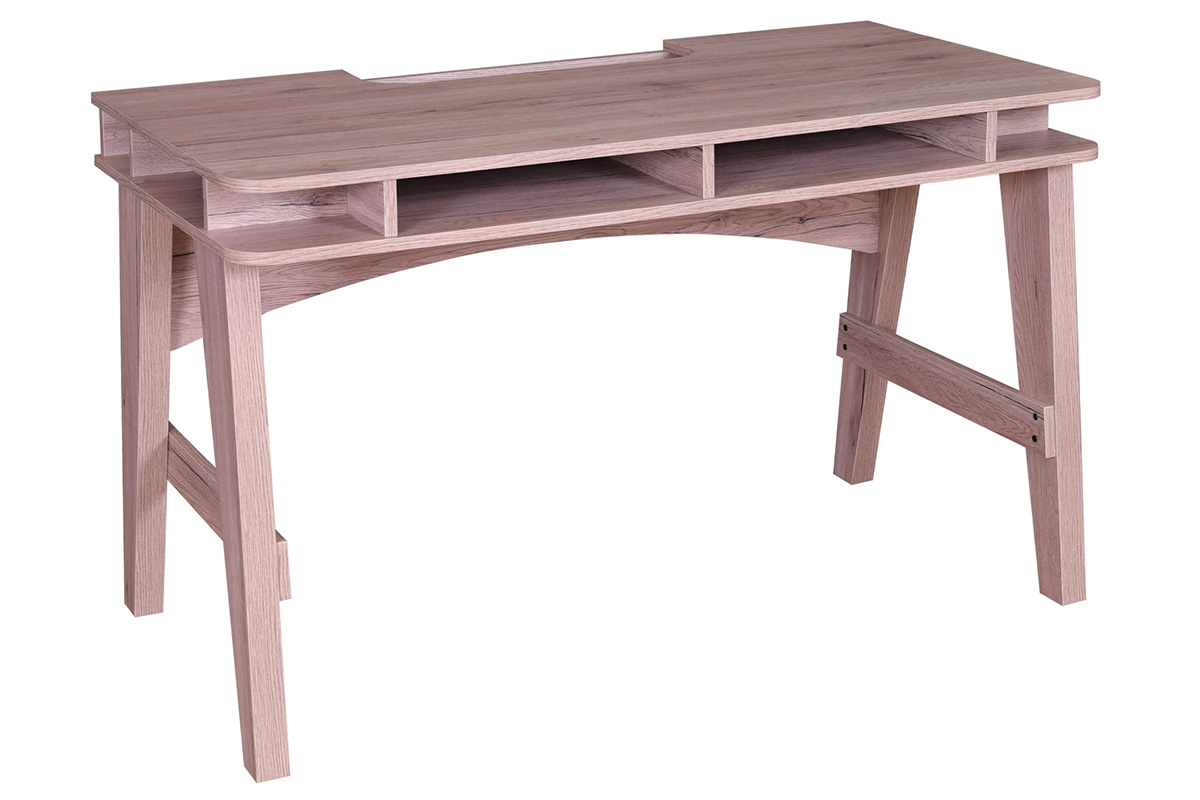 Scrivania con vano portaoggetti decorativo in legno ACE