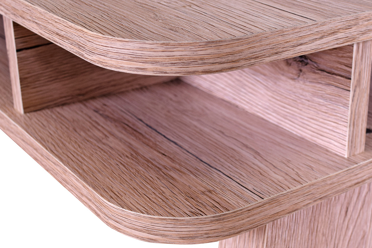 Scrivania con vano portaoggetti decorativo in legno ACE