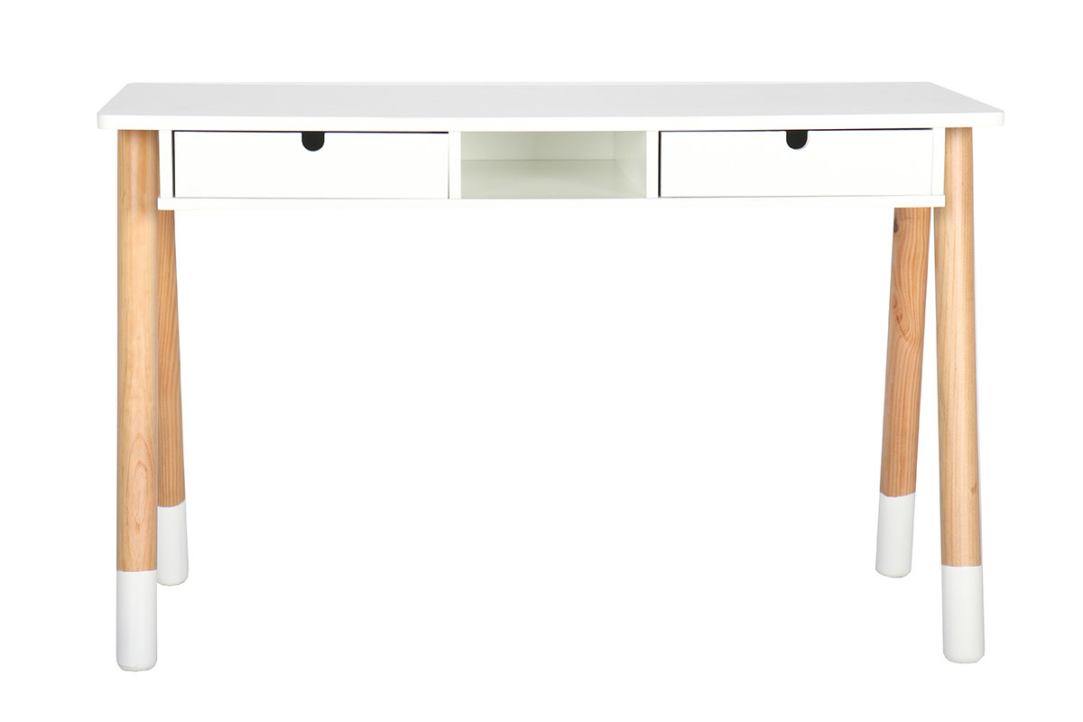 Scrivania da bambino Bianco e legno L120 cm PILOTI