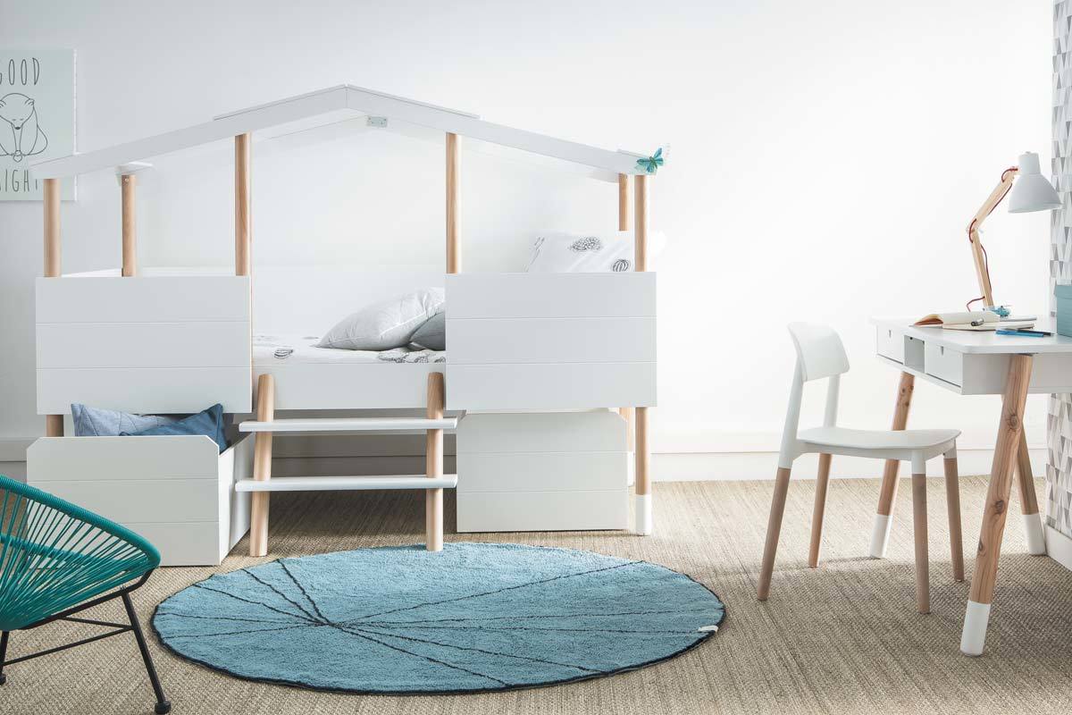 Scrivania da bambino Bianco e legno L120 cm PILOTI
