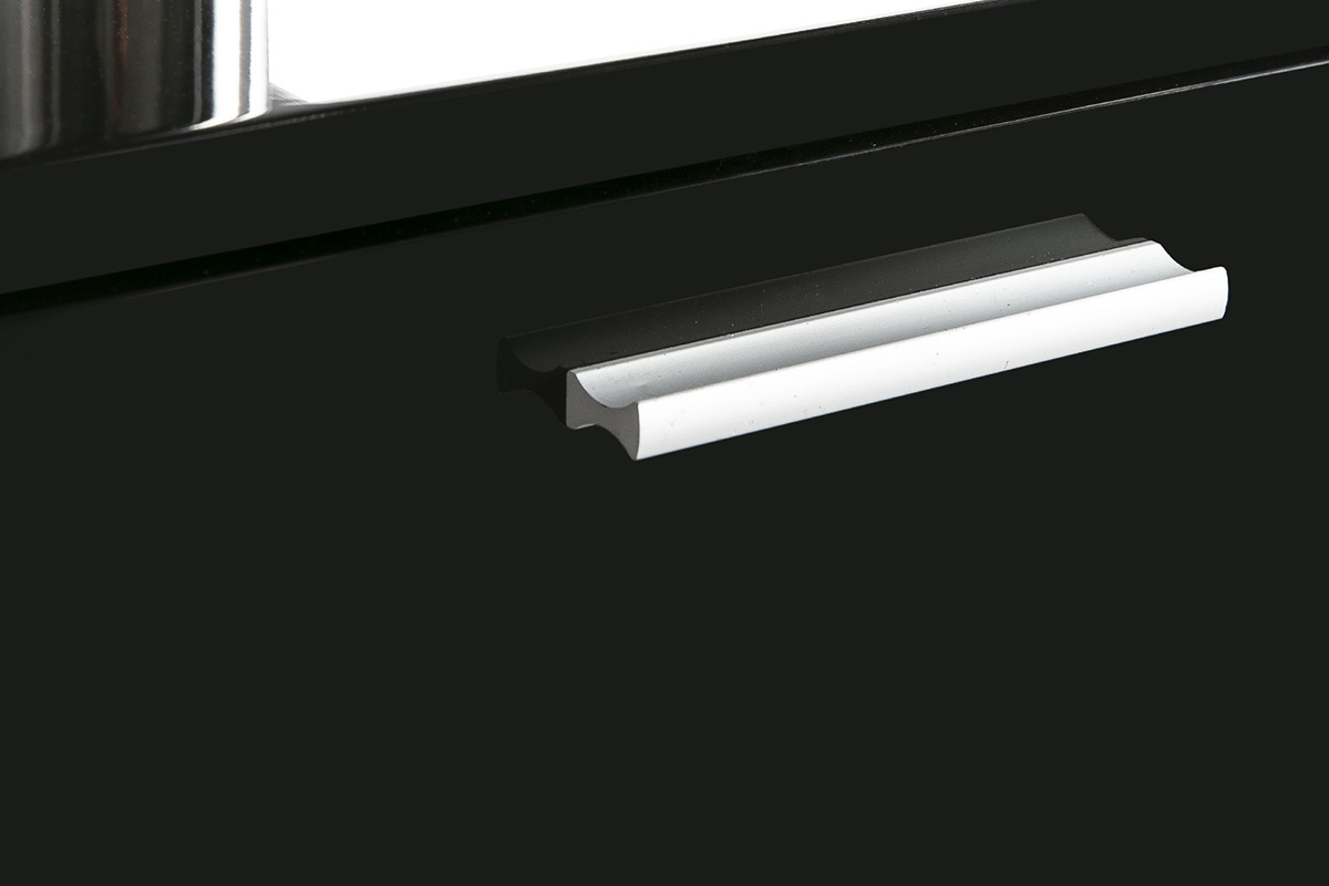 Scrivania design 2 cassetti laccata nera LEXI