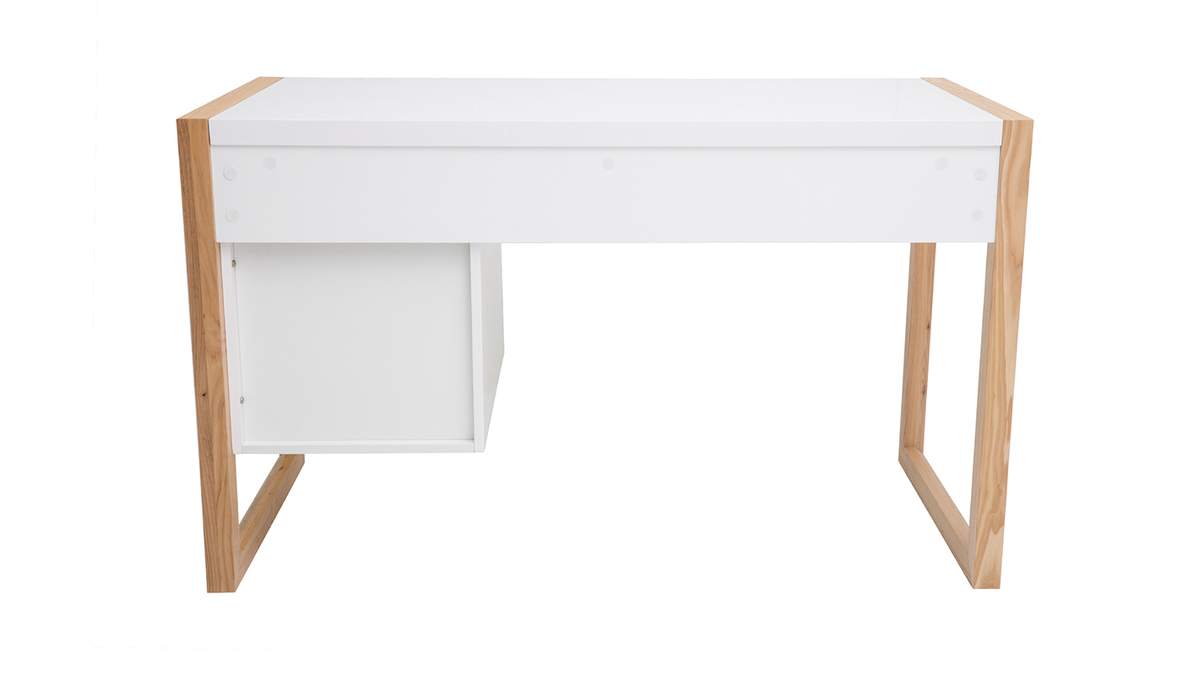 Scrivania design 3 cassetti bianco ARMEL