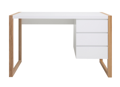 Scrivania Pc per Ufficio con Cassetti Salvaspazio Design Scandinavo -  Bianca 139x60x75