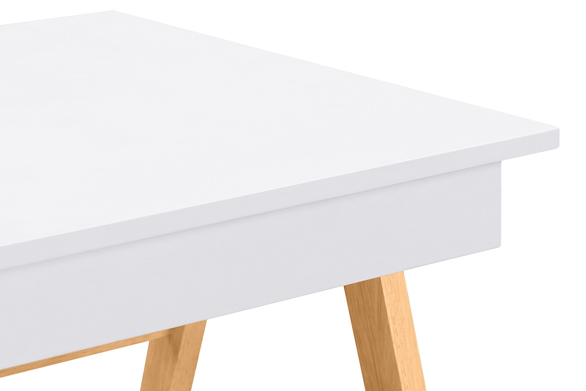 Scrivania design bianco e legno BROOK