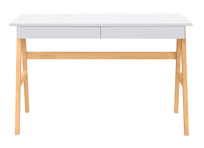 Scrivania design bianco e legno BROOK