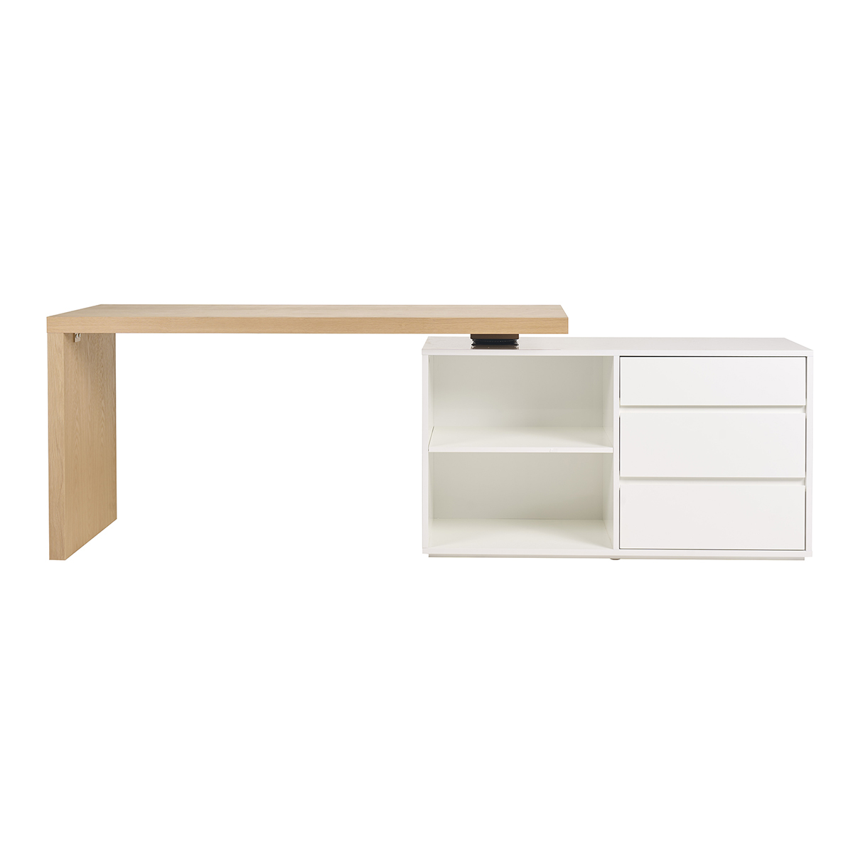 Scrivania design bianco lucido e frassino NEW MAX