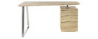 Scrivania design con cassetti metallo e legno L150 JANIS