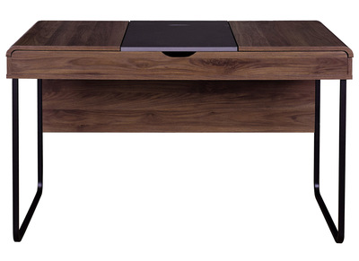 Scrivania design con ripiano scorrevole in legno Grigio QUINT