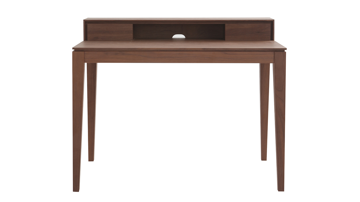 Scrivania design con spazi per riporre i propri oggetti in legno di noce SEKRET