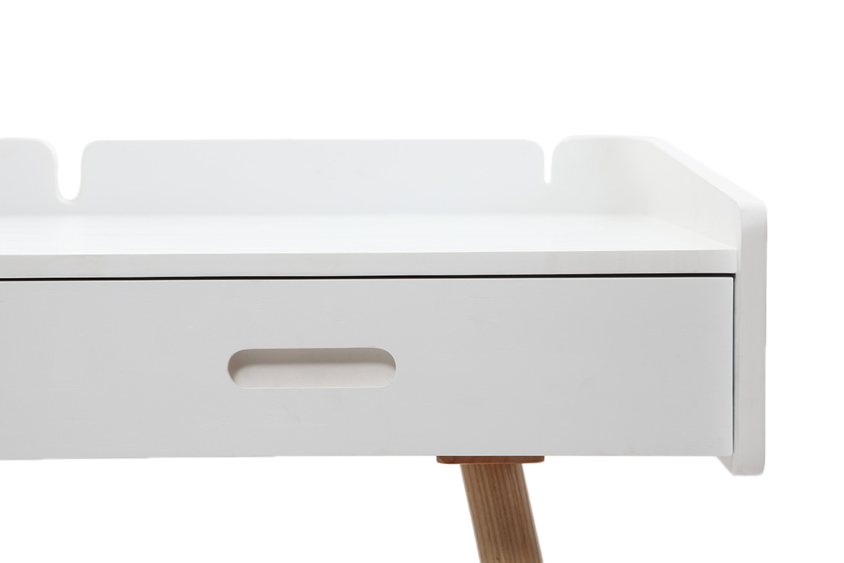 Scrivania design in frassino Bianco NEVIL