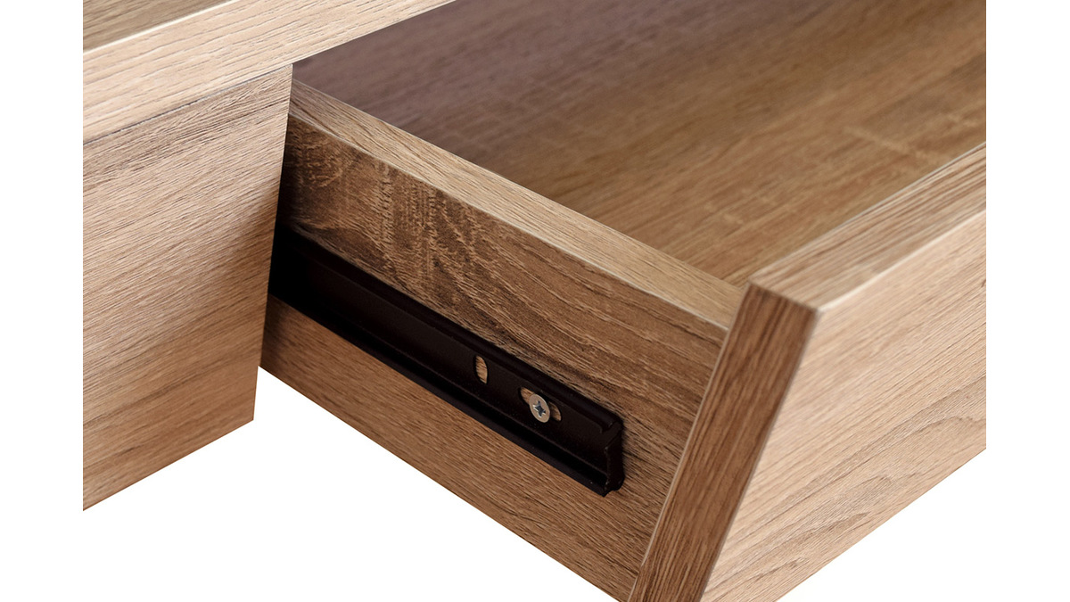 Scrivania design in legno Nero con cassetto NOTHOMB