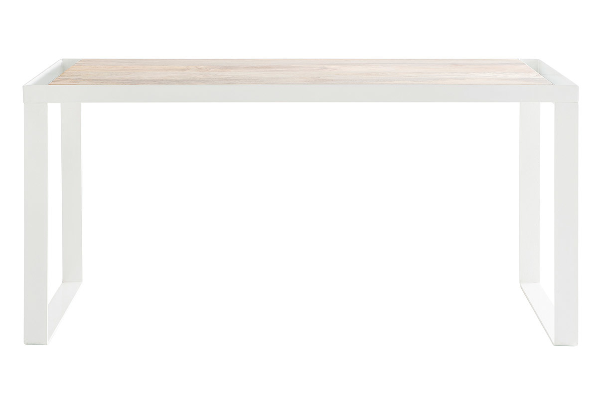 Scrivania design in mango e metallo L150 cm PUKKA