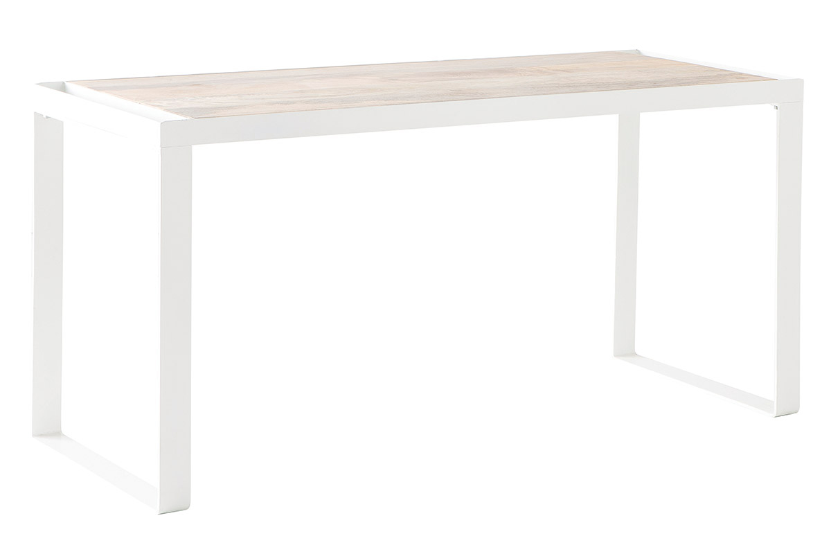 Scrivania design in mango e metallo L150 cm PUKKA