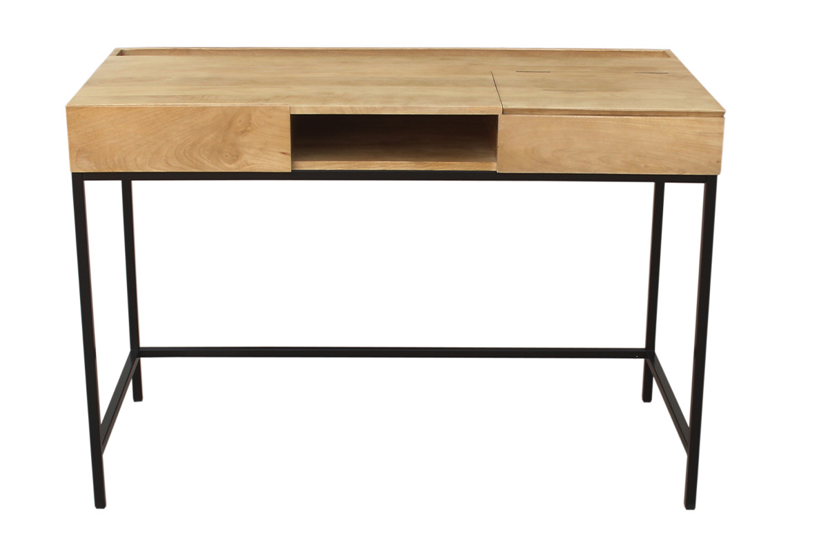 Scrivania design industriale legno di mango YPSTER