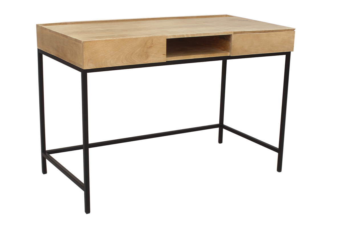 Scrivania design industriale legno di mango YPSTER