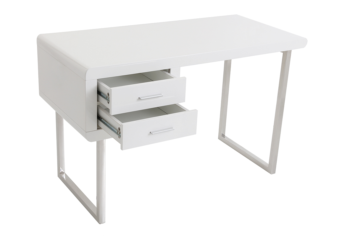 Scrivania design laccata bianca ROXI