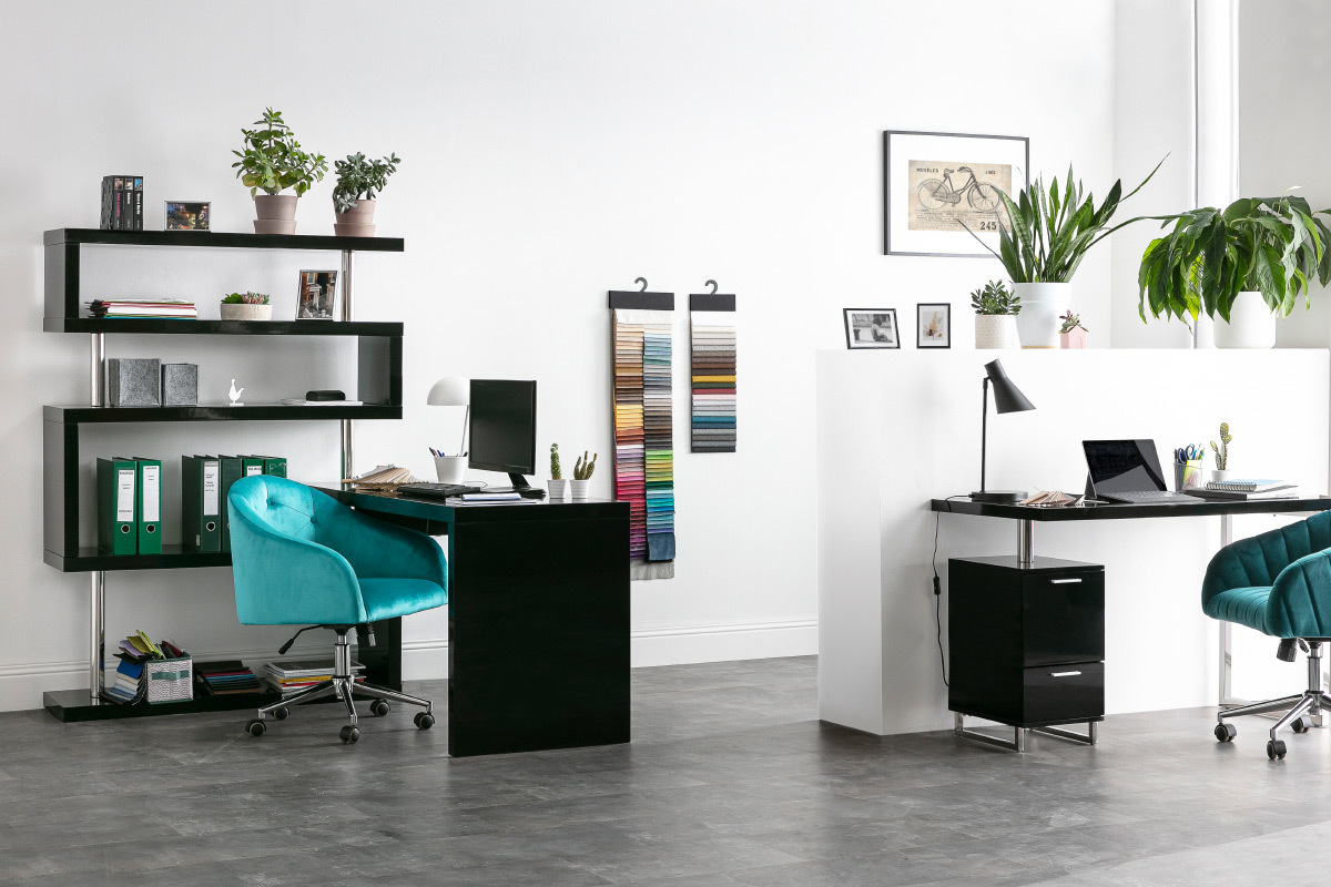 Scrivania design laccata nera T-MAX