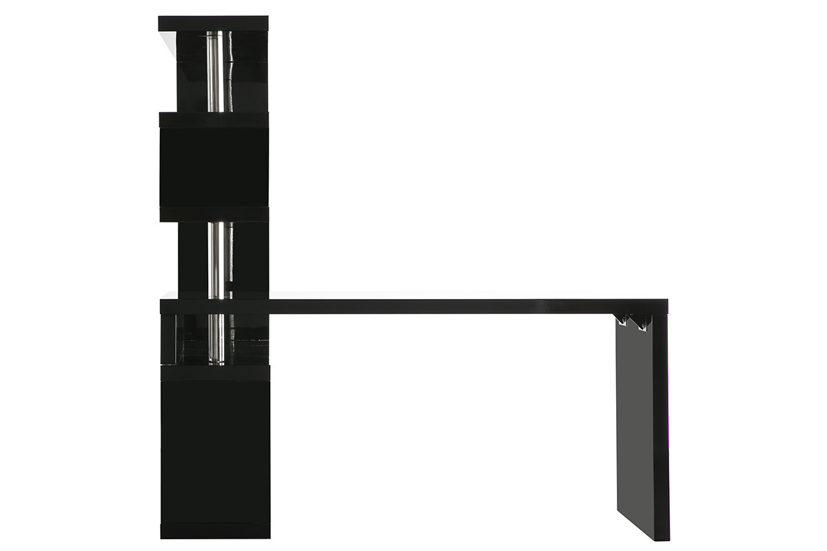 Scrivania design laccata nera T-MAX