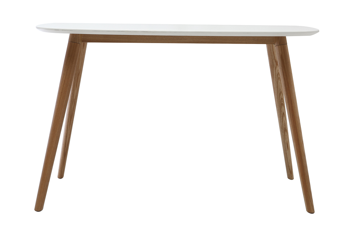 Scrivania design legno e bianco L120 cm SWIFT