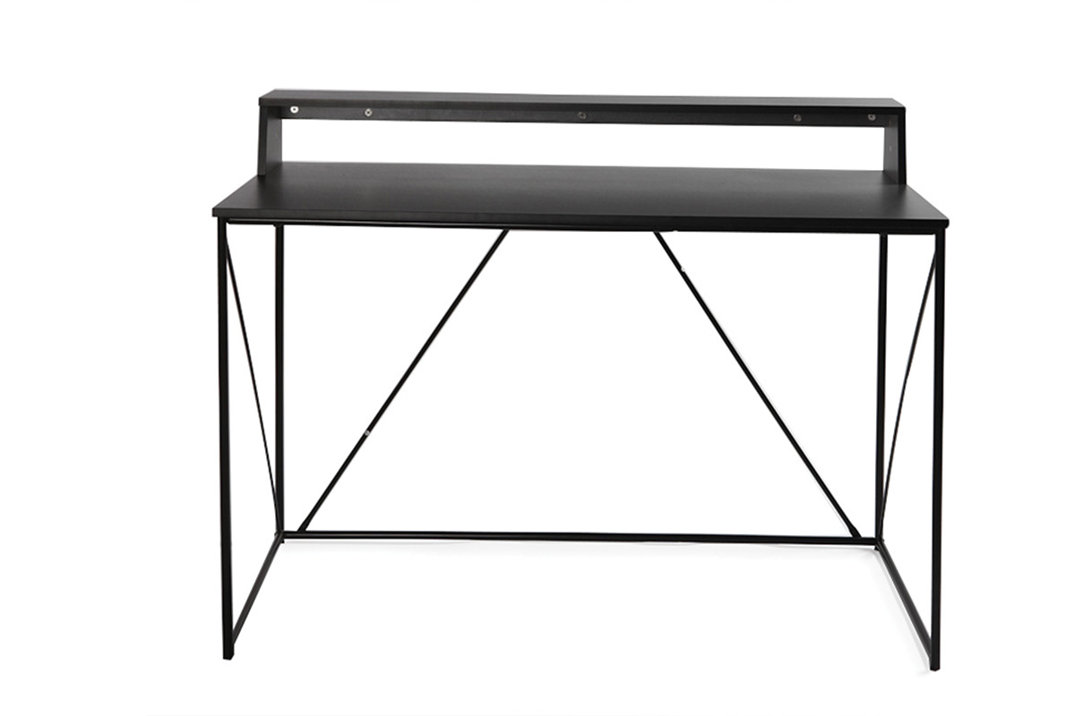 Scrivania design metallo grigio e nero WALT