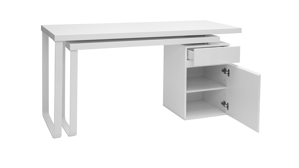 Scrivania design mobile bianco lucido VOXY