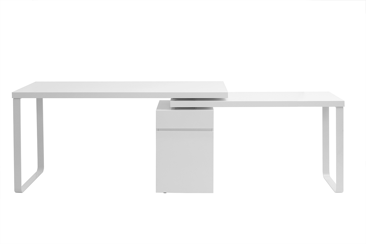 Scrivania design mobile bianco lucido VOXY