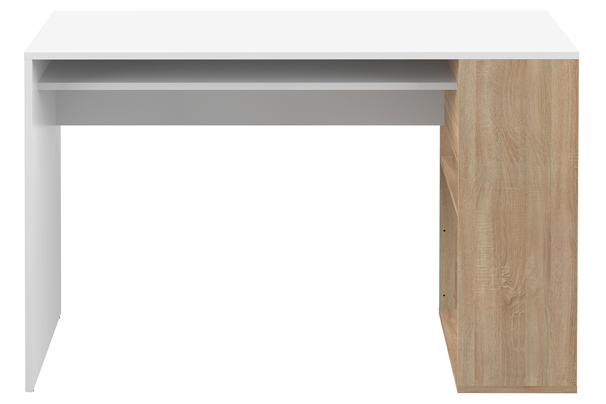 Scrivania di design bianca e legno chiaro L114 cm ROUSSO