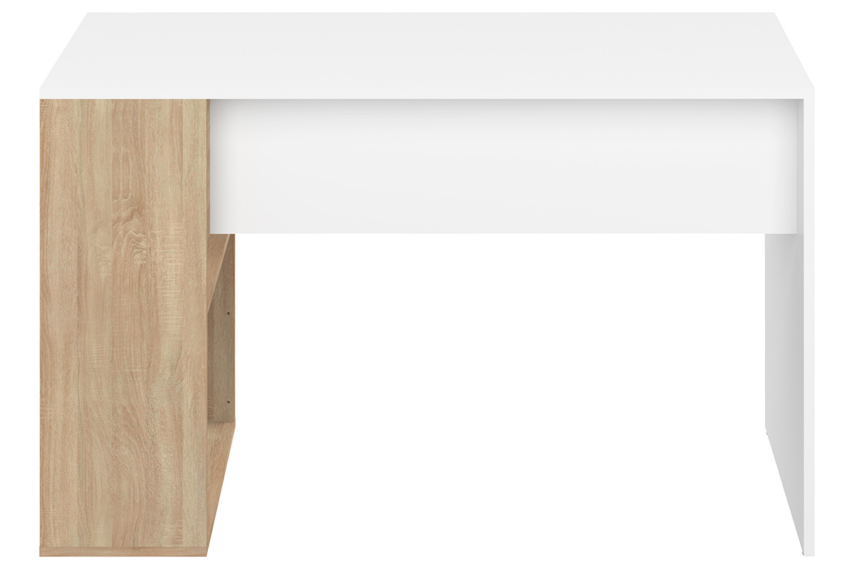 Scrivania di design bianca e legno chiaro L114 cm ROUSSO