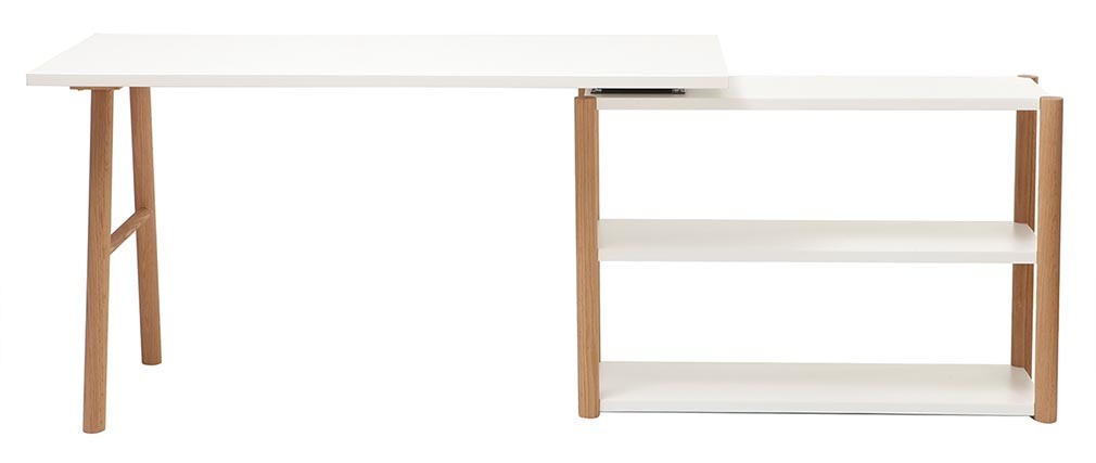 Scrivania Da Ufficio CLAIRE, Girevole, Legno, Nero - Foto 9