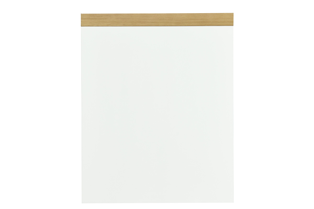 Scrivania scandinava con cassetto bianco e mobile chiuso RACKEL