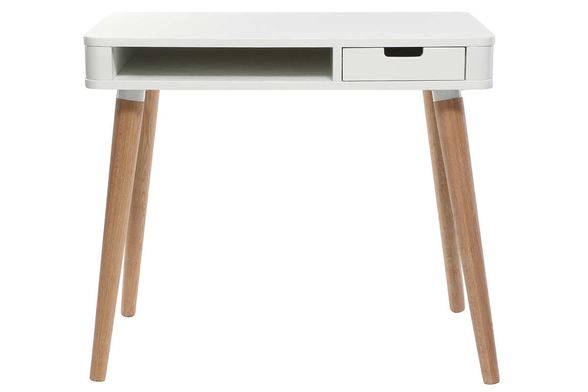 Scrivania scandinava da bambino Legno e Bianco TOTEM