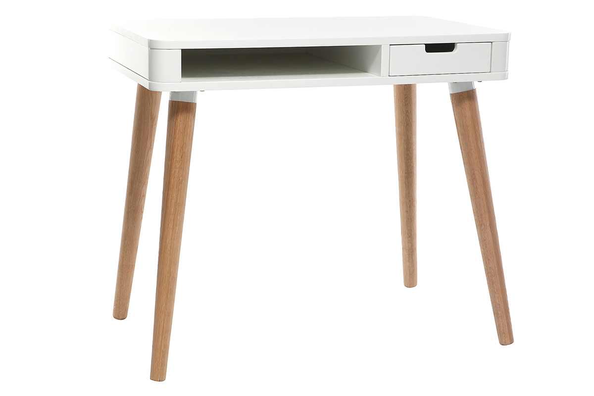 Scrivania scandinava da bambino Legno e Bianco TOTEM