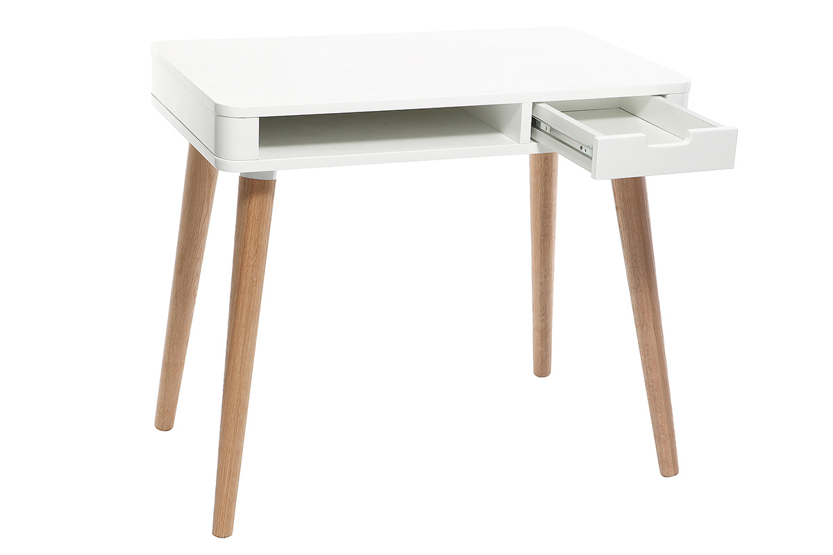 Scrivania scandinava da bambino Legno e Bianco TOTEM