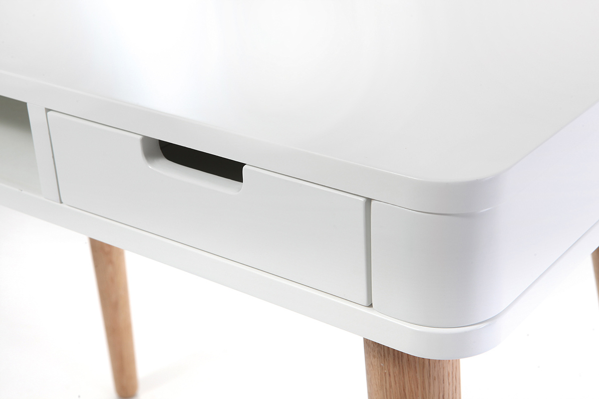 Scrivania scandinava da bambino Legno e Bianco TOTEM