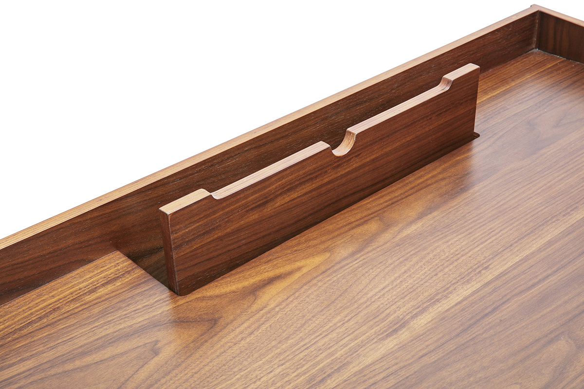 Scrivania scandinava legno chiaro con 2 cassetti L100 cm HALLEN