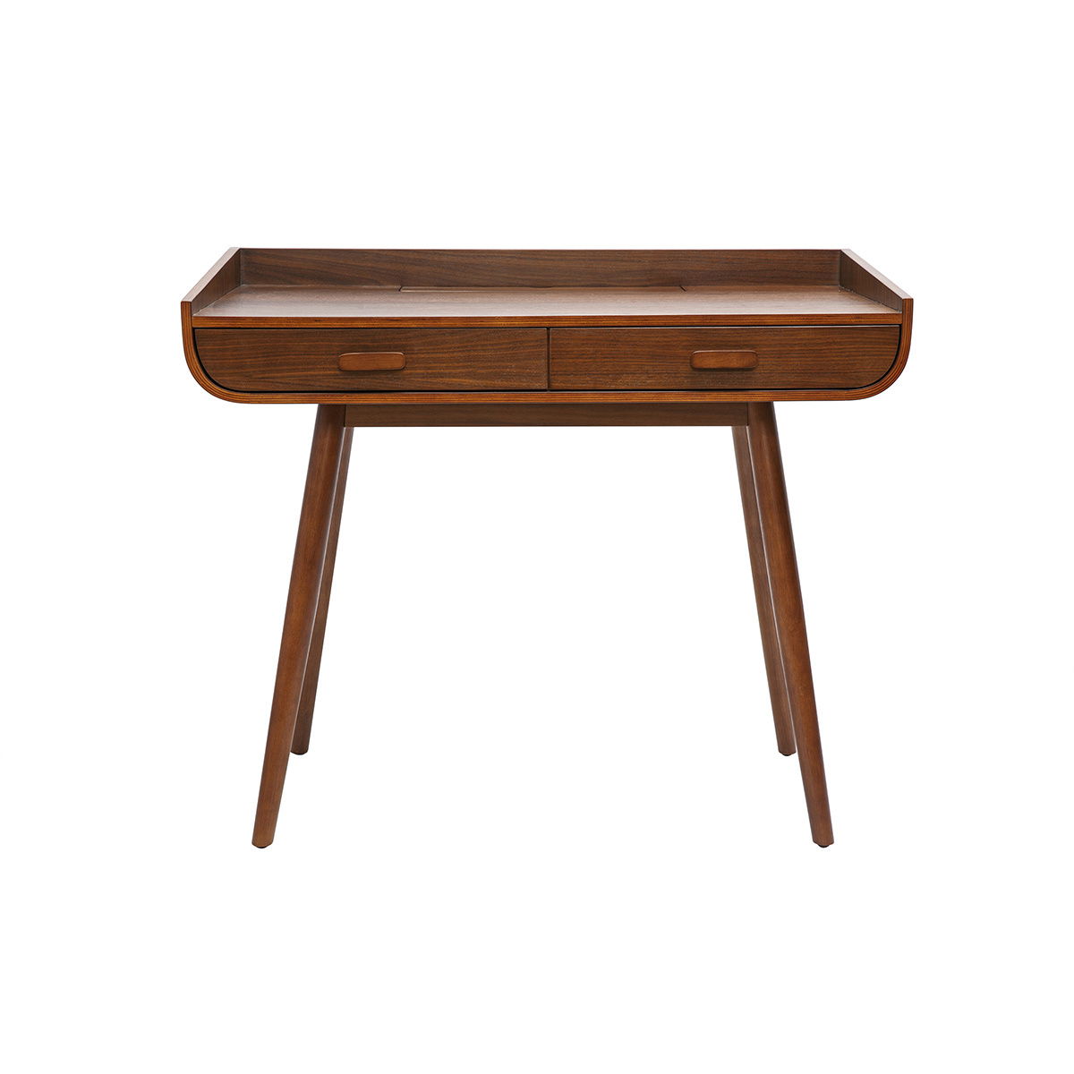 Scrivania scandinava legno chiaro con 2 cassetti L100 cm HALLEN