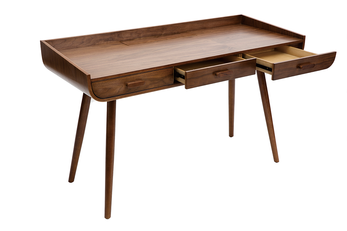 Scrivania vintage in legno noce HALLEN