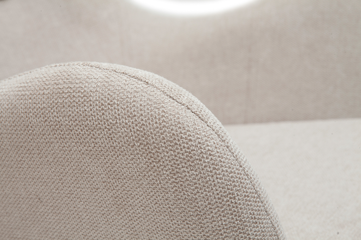 Sedia a dondolo design in tessuto beige MANIA